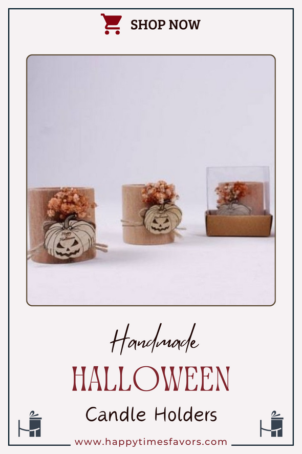 Halloween Candle-Wooden Tealight Holder with Dried Flower Items designed by Happy Times Favors, a handmade gift shop. These items are ideal for, Halloween, wedding favors, babyshower, wedding favors, unique gifts for guests, thank you gifts, bridal shower favors, baptism favors, bridesmaid favors, engagement favors, party gifts.
