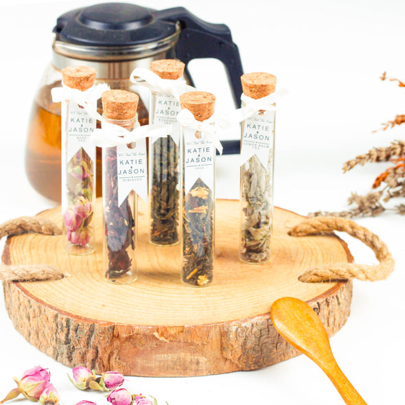 Natural Flower Tea Favors Personalized with Custom tags