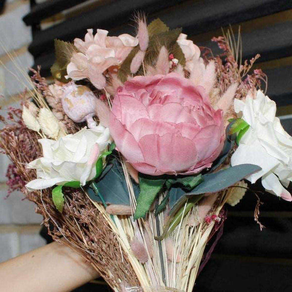 Wedding Bouquet with Natural Dried Flowers - Happy Times Favors