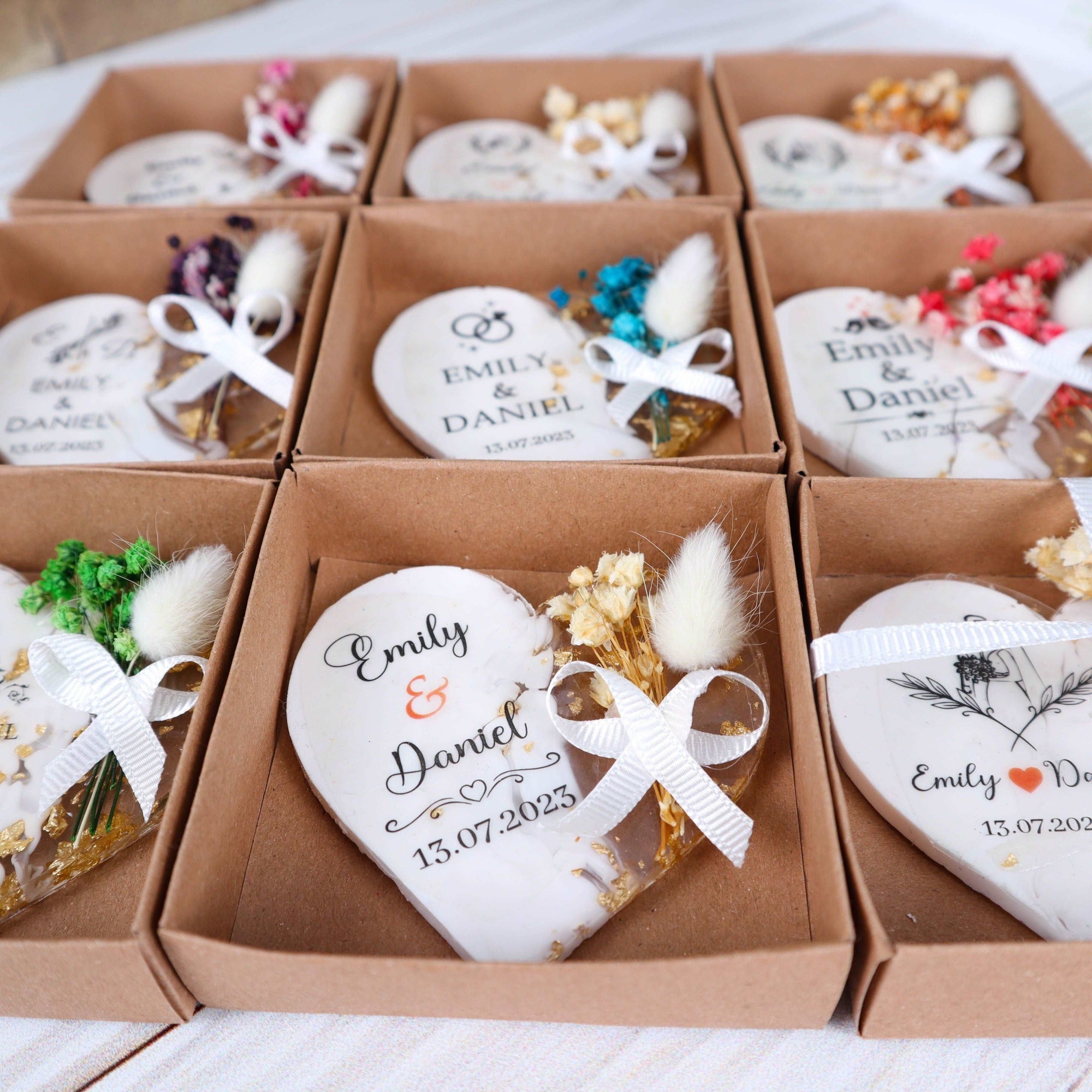 Personalized Epoxy Resin Magnet Wedding Favors, Wedding Favors for Gue Personalized Epoxy Resin Magnet Wedding Favors, Wedding Favors for Gue