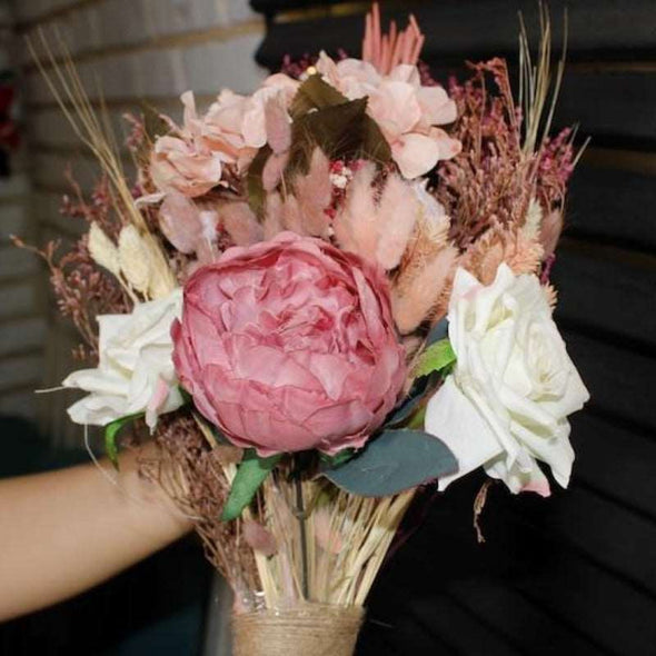 Wedding Bouquet with Natural Dried Flowers - Happy Times Favors