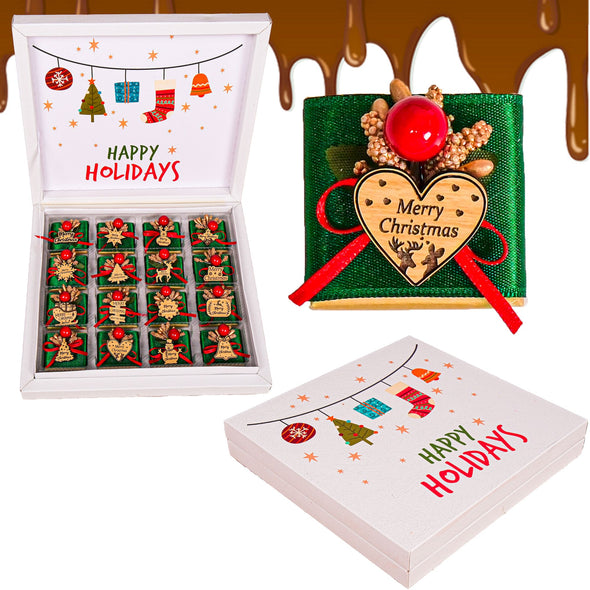Christmas Chocolate Box, Christmas Present Idea Chocolate Favor, Christmas Chocolate Gift, Xmas Gift Idea, Noel Gift, Christmas Gifts for Girlfriend, Xmas Chocolate Box, Holiday Chocolate Designed by Happy Times Favors, a handmade gift shop ideal for christmas present idea unique Christmas gift Noel gift Christmas chocolate gift box Xmas Gift