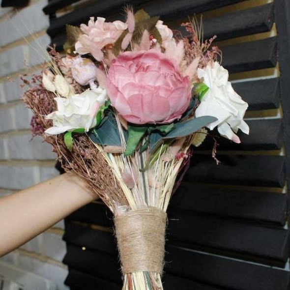 Wedding Bouquet with Natural Dried Flowers - Happy Times Favors