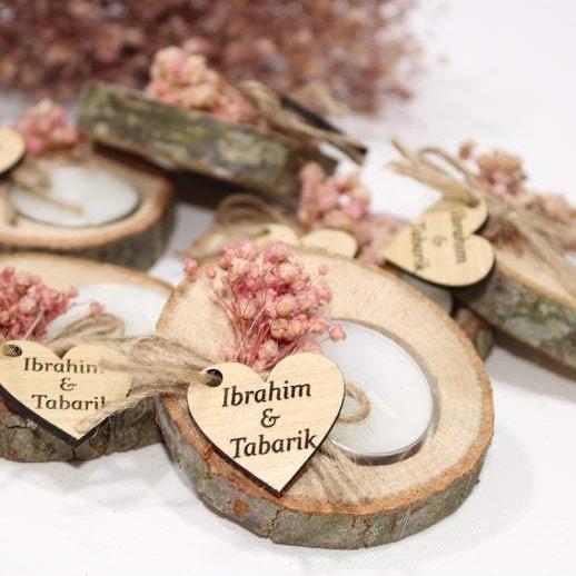 Personalized Wedding Gifts Wooden Tealight Holder, Bridal Shower Gifts, Bridal Shower Presents Items designed by Happy Times Favors, a handmade gift shop. These items are ideal for bridal shower gifts, bridal shower presents, gifts to give at a bridal shower, present for wedding shower,  wedding gift ideas, bridesmaid present, bridal shower favor, wedding favor for guests, wedding gift for guests, thank you gift