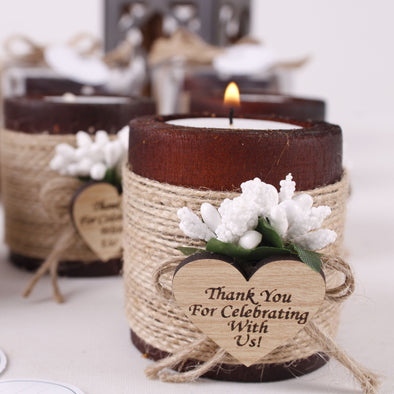 Set of 10 Wedding Gifts Wooden Tealight Holder, Bridal Shower Gifts, Bridal Shower Presents Items designed by Happy Times Favors, a handmade gift shop. These items are ideal for bridal shower gifts, bridal shower presents, gifts to give at a bridal shower, present for wedding shower,  wedding gift ideas, bridesmaid present, bridal shower favor, wedding favor for guests, wedding gift for guests, thank you gift
