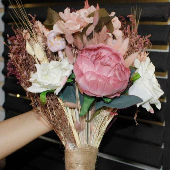 Wedding Bouquet with Natural Dried Flowers - Happy Times Favors