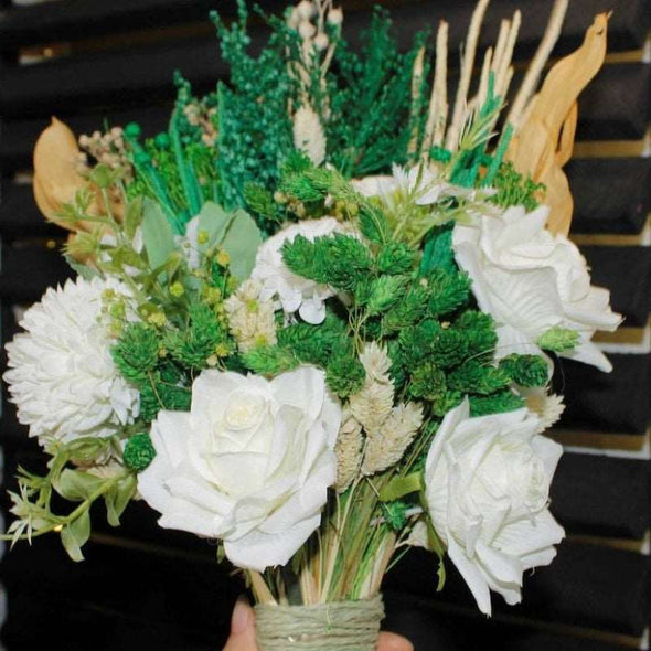 Wedding Bouquet with Natural Dried Flowers - Happy Times Favors