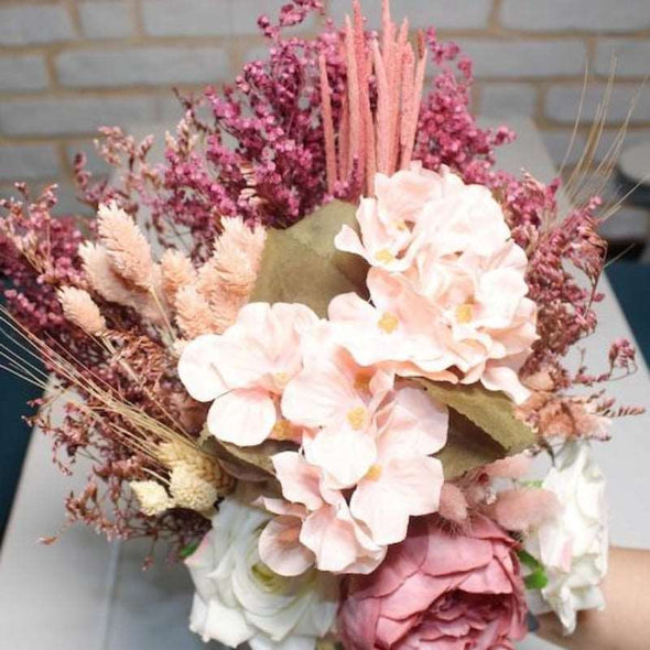 Wedding Bouquet with Natural Dried Flowers - Happy Times Favors