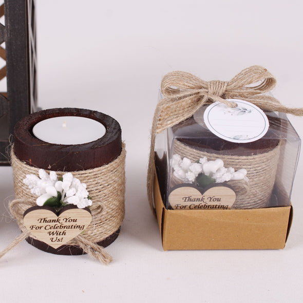 Set of 10 Wedding Gifts Wooden Tealight Holder, Bridal Shower Gifts, Bridal Shower Presents