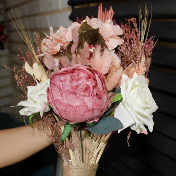 Wedding Bouquet with Natural Dried Flowers - Happy Times Favors