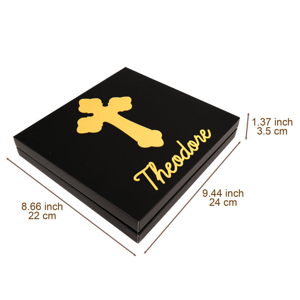 Baptism Chocolate Favors Box, Custom Chocolates, Bulk Baptism Favors, Baby Shower Favors Designed by Happy Times Favors, these bulk chocotale favors are ideal for baby shower, baptism favors, christening party favors, wedding favors, first communion.