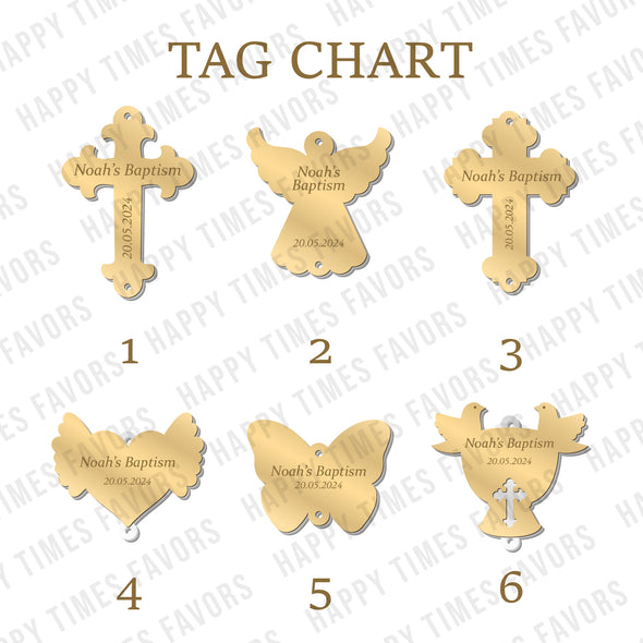 Personalized Baptism Rosary Beads, Prayer Beads, Christian Jewelry, First Communion Favor, Christening Favor, Confirmation Favor Items designed by Happy Times Favors, a handmade gift shop. Epoxy Resin magnet favor decorated with real natural dried flowers and Custom clear sticker label. Ideal for baptism, wedding favors, unique gifts for guests, thank you gifts, Baby shower, bridal shower, baby sprinkle, baby shower decoration, party gifts.
