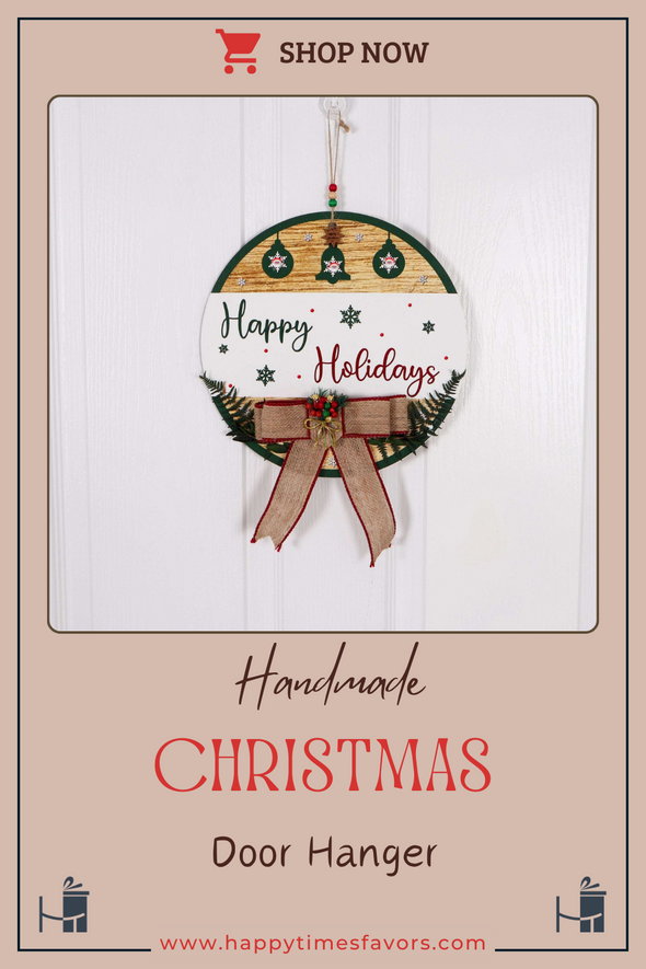 Christmas Door Hanger, Wooden Front Door Hanger Sign, Happy Holiday Door Sign, Merry Christmas Door Decoration, Custom Family Name Sign Wood Items designed by Happy Times Favors, a handmade gift shop, are ideal for Christmas, Noel, New Year, Happy Holiday unique gifts, thank you gifts, Xmas, Personalized Christmas Gifts, Christmas Door Hanger, Wooden Front Door Hanger Sign, Happy Holiday Door Sign, Merry Christmas Door Decoration, Custom Family Name Sign