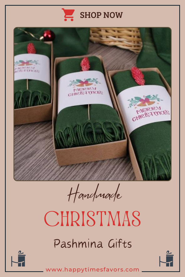 Christmas Gift, Custom Merry Christmas Scarf, Shawl, Pashmina, New Year Shawl - Green Items designed by Happy Times Favors, a handmade gift shop, are Personalized Scarf for Christmas, New Year, Noel, Bridal Shower, Wedding Shower, Fall Wedding. Pashmina scarves has Custom bands or monogrammed, stitched scarf. We can customize them with logo or name. These are unique wedding shawl for guests.