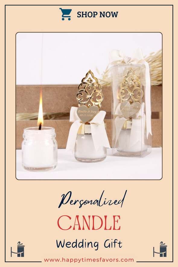Personalized Candle Favor, Bridal Shower Gifts, Wedding Favors for Guests in Bulk