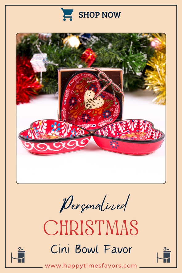 Turkish Cini Porcelain Bowl Christmas Favors, Christmas Party Favors, New Year Xmas Favors Coworker Happy Holiday Favors Items designed by Happy Times Favors, a handmade gift shop. We designed this tile/ceramic/porcelain bohemian theme wedding favor ideas, boho gifts, handmade candy bowl, Best for Wedding Gift, Bridal Shower gift, Baby Shower gift, Christening gift, Baptism gift, Graduation gift, birthday gift or any Party favors.