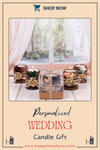 Personalized Wedding Favors for Guests, Rustic Candle Favors, Bridal Shower Tealight Holders, Thank You Favor, Floral Wooden Wedding Favor Items designed by Happy Times Favors, a handmade gift shop. These items are ideal for bridal shower gifts, bridal shower presents, gifts to give at a bridal shower, present for wedding shower,  wedding gift ideas, bridesmaid present, bridal shower favor, wedding favor for guests, wedding gift for guests, thank you gift
