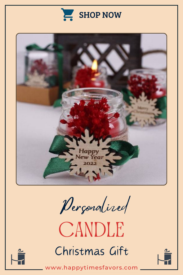Christmas Gift, Personalized Scented Candles-Red