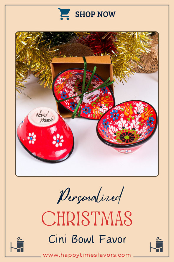Turkish Cini Porcelain Bowl Christmas Favors, Christmas Party Favors, New Year Xmas Favors Coworker Happy Holiday Favors Items designed by Happy Times Favors, a handmade gift shop. We designed this tile/ceramic/porcelain bohemian theme wedding favor ideas, boho gifts, handmade candy bowl, Best for Wedding Gift, Bridal Shower gift, Baby Shower gift, Christening gift, Baptism gift, Graduation gift, birthday gift or any Party favors.