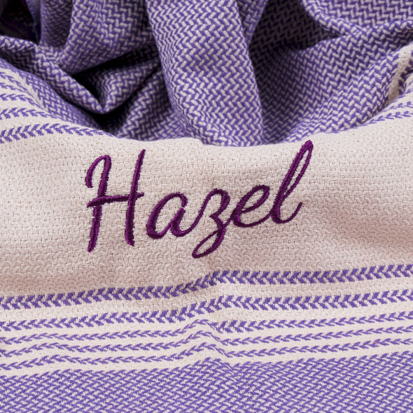 Bridesmaid Personalized Gift Towel Embroidery, Personalized Turkish Beach Towel, Hammam Towel, Bath Towel with Name, Wedding Favor for Guest Items designed by Happy Times Favors, a handmade gift shop. These beach towels are best for bridesmaid proposal, bridal shower, wedding, gift for the beach, girlfriend gift, home decor gifts, boyfriend gift, best friend gift, Bachelor Party Favors, housewarming gift, bath and baby shower, baptism or any other events.