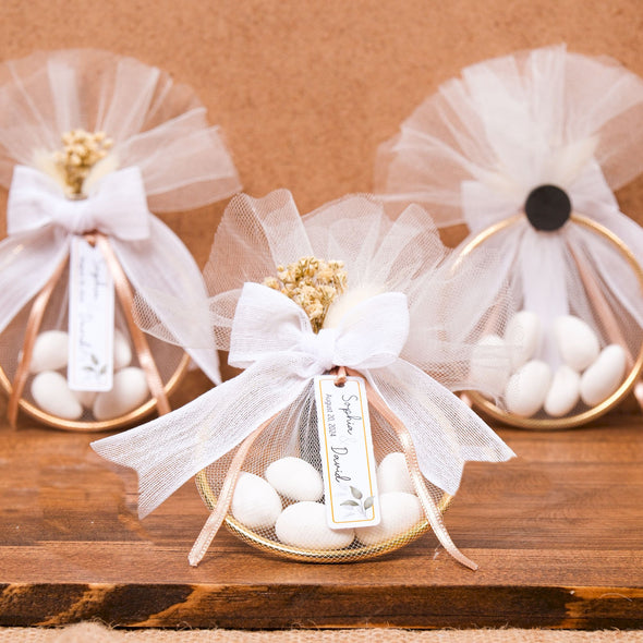Bridal Shower Almond Candy Favors for Guests in Bulk, Rustic Wedding Magnet Favor, Candy Magnet Tulle Flower Gift, Personalized Bulk Gifts Items designed by Happy Times Favors, a handmade gift shop. These items are ideal for bridal shower gifts, bridal shower presents, gifts to give at a bridal shower, present for wedding shower, wedding gift ideas, bridesmaid present, bridal shower favor, wedding favor for guests, wedding gift for guests, thank you gift.
