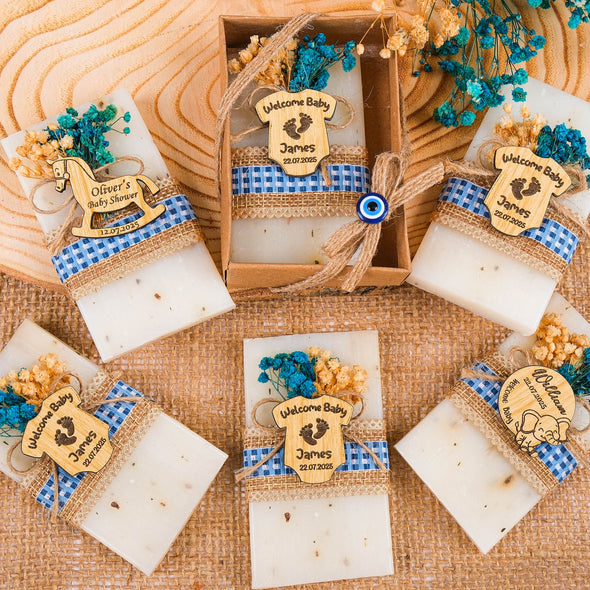 Scented Soap Baby Shower Favors, Baby Shower Soap Favors, Baby Shower Party Favors for Guests in Bulk Discover Happy Times Favors' handmade scented baby shower soaps—perfect for 1st 2nd birthdays, baby shower party favors for guests. Customizable and unique!