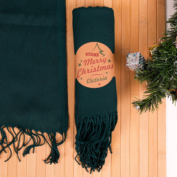 Personalized Christmas Gift, Custom Scarf, Shawl, Merry Christmas Pashmina, New Year Shawl, Winter Accessory, Holiday Fashion, Gift Ideas Items designed by Happy Times Favors, a handmade gift shop. Personalized Scarf for Christmas, New Year, Noel, Bridal Shower, Wedding Shower, Fall Wedding. Pashmina scarves has Custom bands or monogrammed, stitched scarf. We can customize them with logo or name. These are unique wedding shawl for guests.