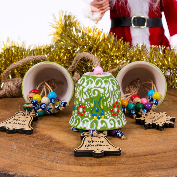 Turkish Cini Porcelain Christmas Tree Ornament, Christmas Ornament Ceramic Bell, Christmas Decoration, Christmas Gift Ceramic Bell Tree Hang Items designed by Happy Times Favors, a handmade gift shop, are ideal for Christmas, Noel, New Year, Happy Holiday unique gifts, thank you gifts, Xmas, Personalized Christmas Ornament, Custom New Year Favors, Personalized Christmas Gifts, Custom Gifts for Christmas, Christmas decorations, Personalized tree ornaments. 