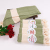 Personalized Christmas Towel Favor, Bridesmaid Personalized Gift Towel, Wedding Favor for Guest Items designed by Happy Times Favors, a handmade gift shop. These beach towels are best for bridesmaid proposal, bridal shower, wedding, gift for the beach, girlfriend gift, home decor gifts, boyfriend gift, best friend gift, Bachelor Party Favors, housewarming gift, bath and baby shower, baptism or any other events.