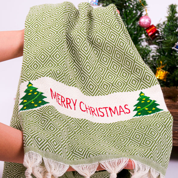 Personalized Christmas Towel Favor, Bridesmaid Personalized Gift Towel, Wedding Favor for Guest Items designed by Happy Times Favors, a handmade gift shop. These beach towels are best for bridesmaid proposal, bridal shower, wedding, gift for the beach, girlfriend gift, home decor gifts, boyfriend gift, best friend gift, Bachelor Party Favors, housewarming gift, bath and baby shower, baptism or any other events.