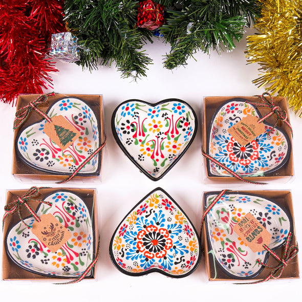 Turkish Cini Porcelain Bowl Christmas Favors, Christmas Party Favors, New Year Xmas Favors Coworker Happy Holiday Favors Items designed by Happy Times Favors, a handmade gift shop. We designed this tile/ceramic/porcelain bohemian theme wedding favor ideas, boho gifts, handmade candy bowl, Best for Wedding Gift, Bridal Shower gift, Baby Shower gift, Christening gift, Baptism gift, Graduation gift, birthday gift or any Party favors.