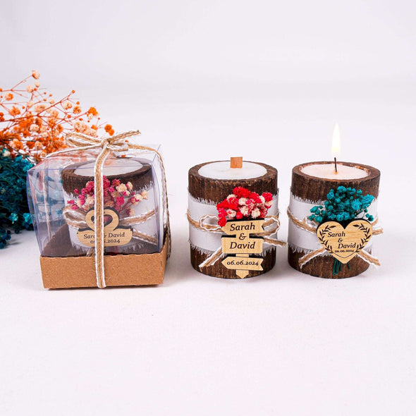 Personalized Wedding Gifts Wooden Candle, Bridal Shower Gifts, Bridal Shower Presents Items designed by Happy Times Favors, a handmade gift shop. These items are ideal for bridal shower gifts, bridal shower presents, gifts to give at a bridal shower, present for wedding shower,  baby shower gifts, bridesmaid present, bridal shower favor, wedding favor for guests, wedding gift for guests, thank you gift