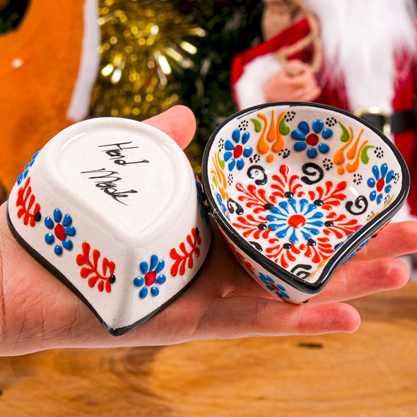 Turkish Cini Porcelain Bowl Christmas Favors, Christmas Party Favors, New Year Xmas Favors Coworker Happy Holiday Favors Items designed by Happy Times Favors, a handmade gift shop. We designed this tile/ceramic/porcelain bohemian theme wedding favor ideas, boho gifts, handmade candy bowl, Best for Wedding Gift, Bridal Shower gift, Baby Shower gift, Christening gift, Baptism gift, Graduation gift, birthday gift or any Party favors.