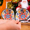 Turkish Cini Porcelain Bowl Christmas Favors, Christmas Party Favors, New Year Xmas Favors Coworker Happy Holiday Favors Items designed by Happy Times Favors, a handmade gift shop. We designed this tile/ceramic/porcelain bohemian theme wedding favor ideas, boho gifts, handmade candy bowl, Best for Wedding Gift, Bridal Shower gift, Baby Shower gift, Christening gift, Baptism gift, Graduation gift, birthday gift or any Party favors.