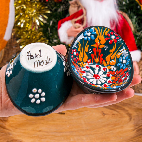 Turkish Cini Porcelain Bowl Christmas Favors, Christmas Party Favors, New Year Xmas Favors Coworker Happy Holiday Favors Items designed by Happy Times Favors, a handmade gift shop. We designed this tile/ceramic/porcelain bohemian theme wedding favor ideas, boho gifts, handmade candy bowl, Best for Wedding Gift, Bridal Shower gift, Baby Shower gift, Christening gift, Baptism gift, Graduation gift, birthday gift or any Party favors.