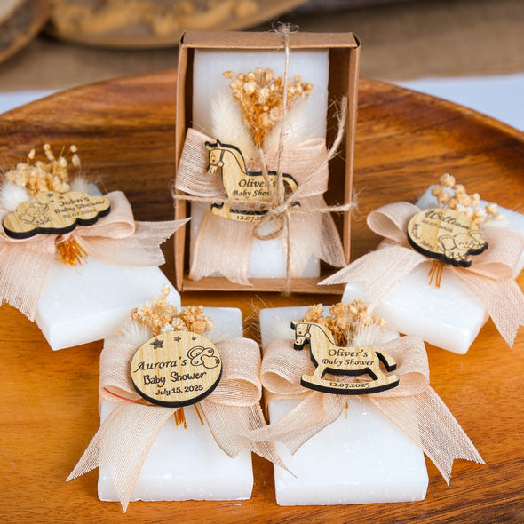 Baby Shower Favors, Natural Scented Soap Favors, First Birthday, Party Favors for Guests