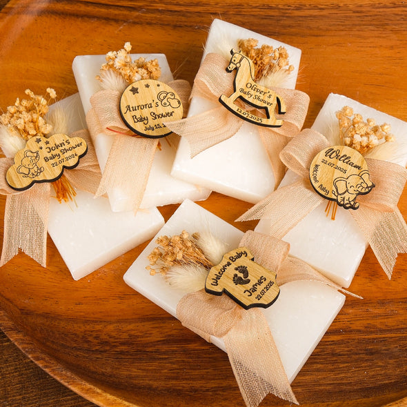 Baby Shower Favors, Natural Scented Soap Favors, First Birthday, Party Favors for Guests