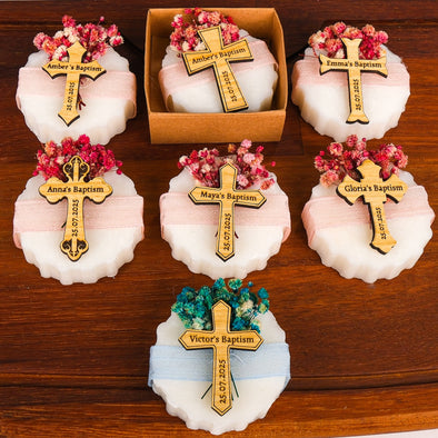 Baptism Favors, Natural Handmade Scented Soap, Baby Shower, Christening Favors