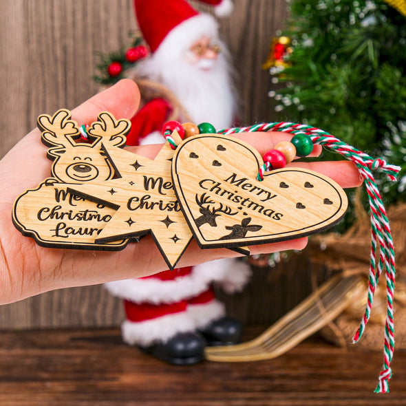 Handmade Wooden Christmas Decor, Christmas Ornament, Christmas Gift, Holiday Ornament, Vintage Christmas Tree Decoration, Xmas Gift Designed by Happy Times Favors, a handmade gift shop ideal for Christmas Noel Xmas Christmas Wooden Ornament New Year Favor Personalized Christmas Gift ornament