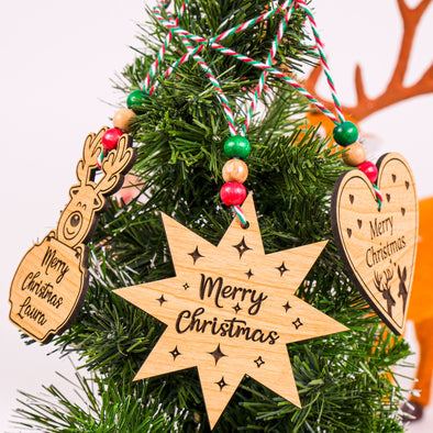 Handmade Wooden Christmas Decor, Christmas Ornament, Christmas Gift, Holiday Ornament, Vintage Christmas Tree Decoration, Xmas Gift Designed by Happy Times Favors, a handmade gift shop ideal for Christmas Noel Xmas Christmas Wooden Ornament New Year Favor Personalized Christmas Gift ornament