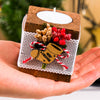 Personalized Christmas Gift, Christmas Wooden Candle Holder, Noel New Year Happy Holiday Gifts, Christmas 2024 Ornament, Gift Exchange Items designed by Happy Times Favors, a handmade gift shop. Wooden candle holder decorated with flowers. Are ideal for Christmas, Noel, New Year, and party gifts.  Personalized ornaments, Christmas table decorations, Christmas decoration, Christmas ornament, Christmas gift, Custom Xmas ornaments, Unique Xmas gifts.
