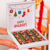 Christmas Chocolate Box, Christmas Present Idea Chocolate Favor, Christmas Chocolate Gift, Xmas Gift Idea, Noel Gift, Christmas Gifts for Girlfriend, Xmas Chocolate Box, Holiday Chocolate Designed by Happy Times Favors, a handmade gift shop ideal for christmas present idea unique Christmas gift Noel gift Christmas chocolate gift box Xmas Gift