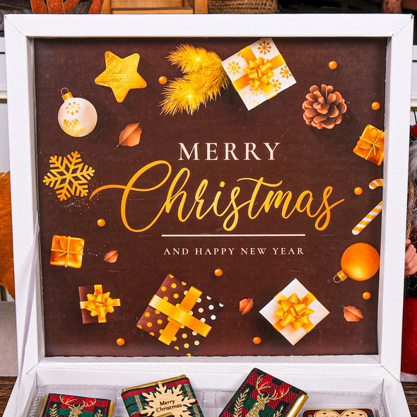 Christmas Chocolate Box, Christmas Present Idea Chocolate Favor, Christmas Chocolate Gift, Xmas Gift Idea, Noel Gift, Christmas Gifts for Girlfriend, Xmas Chocolate Box, Holiday Chocolate Designed by Happy Times Favors, a handmade gift shop ideal for christmas present idea unique Christmas gift Noel gift Christmas chocolate gift box Xmas Gift