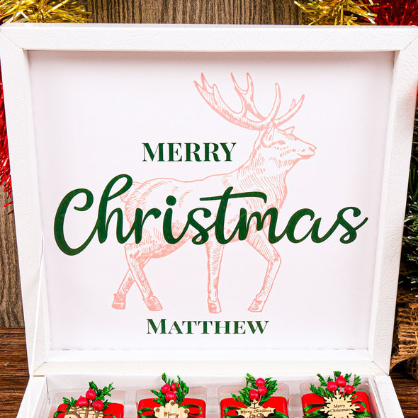 Christmas Chocolate Box, Christmas Present Idea Chocolate Favor, Christmas Chocolate Gift, Xmas Gift Idea, Noel Gift, Christmas Gifts for Girlfriend, Xmas Chocolate Box, Holiday Chocolate Designed by Happy Times Favors, a handmade gift shop ideal for christmas present idea unique Christmas gift Noel gift Christmas chocolate gift box Xmas Gift