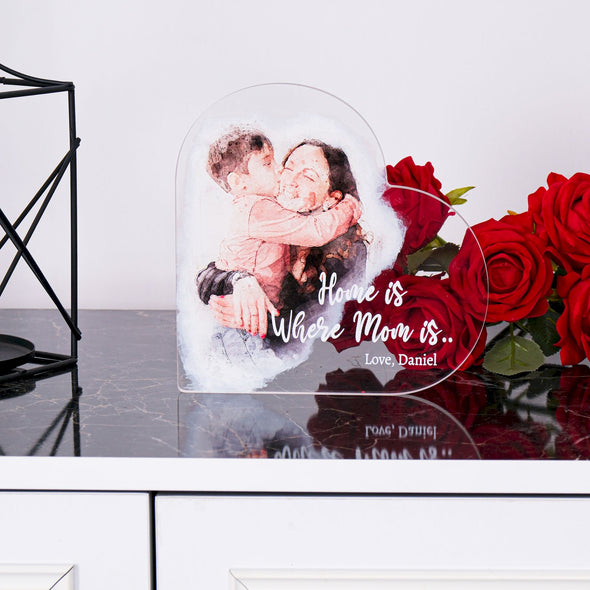 Personalized Mothers Day UV Photo Frame, Personalized Picture Frame, Mom Plaque Stand, Mother Plaque, Custom Mothers Days Gift Table Decor Items designed by Happy Times Favors, a handmade gift shop. These items are ideal for mothers day gifts, baby shower favors, baby shower gifts, baby shower decorations, baptism favors, christening party favors, wedding favors, thank you gifts, bridal shower favor, engagement favor, first communion favor, birthday gift