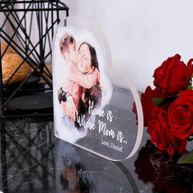 Personalized Mothers Day UV Photo Frame, Personalized Picture Frame, Mom Plaque Stand, Mother Plaque, Custom Mothers Days Gift Table Decor Items designed by Happy Times Favors, a handmade gift shop. These items are ideal for mothers day gifts, baby shower favors, baby shower gifts, baby shower decorations, baptism favors, christening party favors, wedding favors, thank you gifts, bridal shower favor, engagement favor, first communion favor, birthday gift