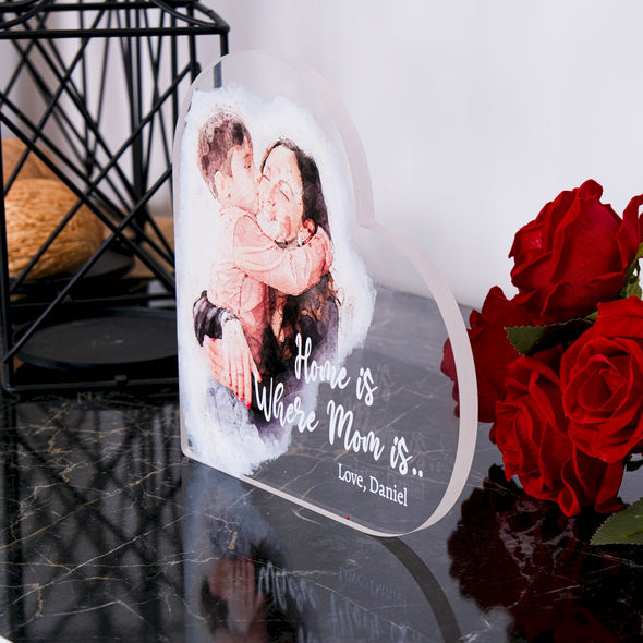 Personalized Mothers Day UV Photo Frame, Personalized Picture Frame, Mom Plaque Stand, Mother Plaque, Custom Mothers Days Gift Table Decor Items designed by Happy Times Favors, a handmade gift shop. These items are ideal for mothers day gifts, baby shower favors, baby shower gifts, baby shower decorations, baptism favors, christening party favors, wedding favors, thank you gifts, bridal shower favor, engagement favor, first communion favor, birthday gift