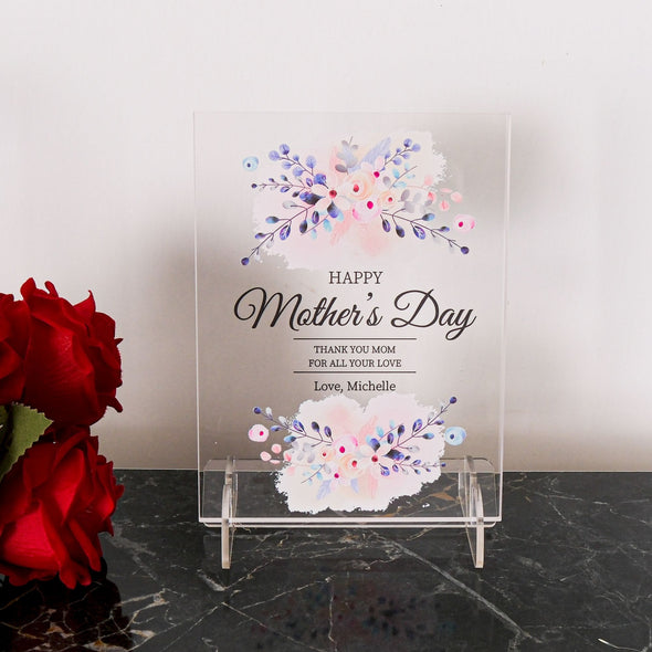 Personalized Mothers Day UV Frame, Mom Plaque Stand, Mother Plaque Gift, Custom Mothers Days Gift Table Decor Items designed by Happy Times Favors, a handmade gift shop. These items are ideal for mothers day gifts, baby shower favors, baby shower gifts, baby shower decorations, baptism favors, christening party favors, wedding favors, thank you gifts, bridal shower favor, engagement favor, first communion favor, birthday gift