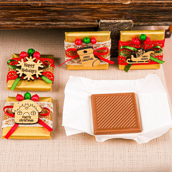 Christmas Chocolate Box, Christmas Present Idea Chocolate Favor, Christmas Chocolate Gift, Xmas Gift Idea, Noel Gift, Christmas Gifts for Girlfriend, Xmas Chocolate Box, Holiday Chocolate Designed by Happy Times Favors, a handmade gift shop ideal for christmas present idea unique Christmas gift Noel gift Christmas chocolate gift box Xmas Gift