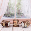Personalized Wedding Favors for Guests, Rustic Candle Favors, Bridal Shower Tealight Holders, Thank You Favor, Floral Wooden Wedding Favor Items designed by Happy Times Favors, a handmade gift shop. These items are ideal for bridal shower gifts, bridal shower presents, gifts to give at a bridal shower, present for wedding shower,  wedding gift ideas, bridesmaid present, bridal shower favor, wedding favor for guests, wedding gift for guests, thank you gift